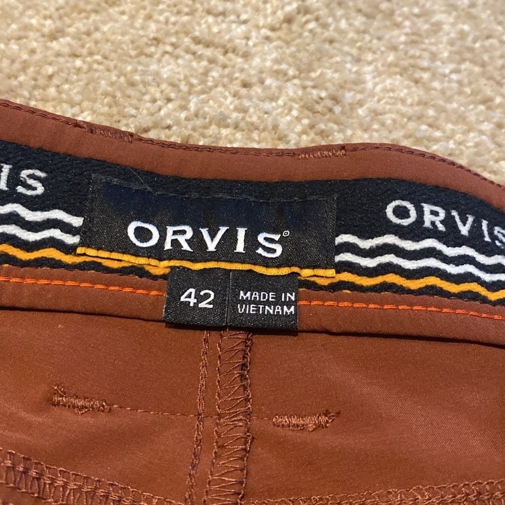 ORVIS NWT Jackson Quick Dry 9” Shorts UPF 50+ Terracotta Gorpcore Size W42 SU24 - Picture 4 of 9